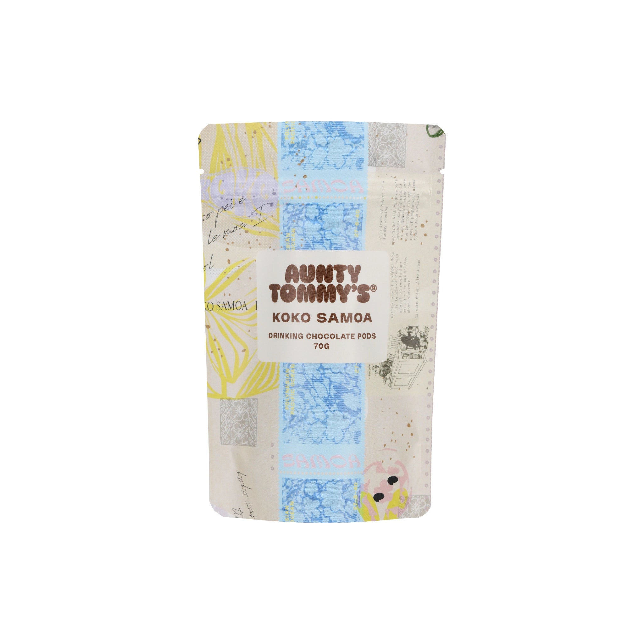 A 70g stand-up pouch of Aunty Tommy&