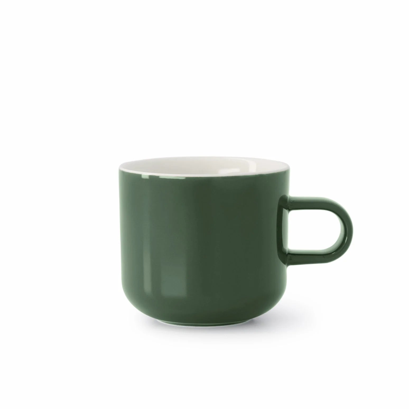 Green mug on a white background