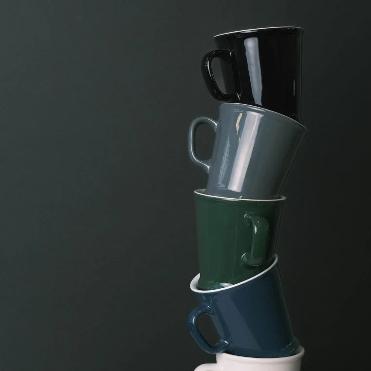 Full Acme Union Mug range — Weka, Whale, Penguin and other colours arranged together, Aunty Tommy&