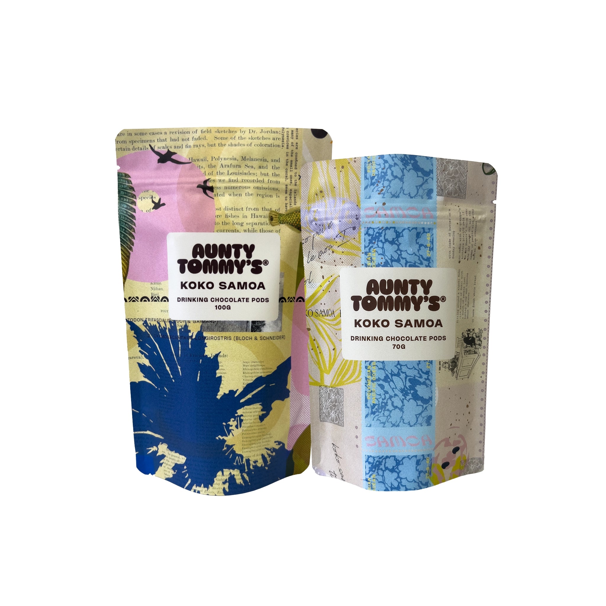 100g and 70g stand-up pouches of Aunty Tommy&