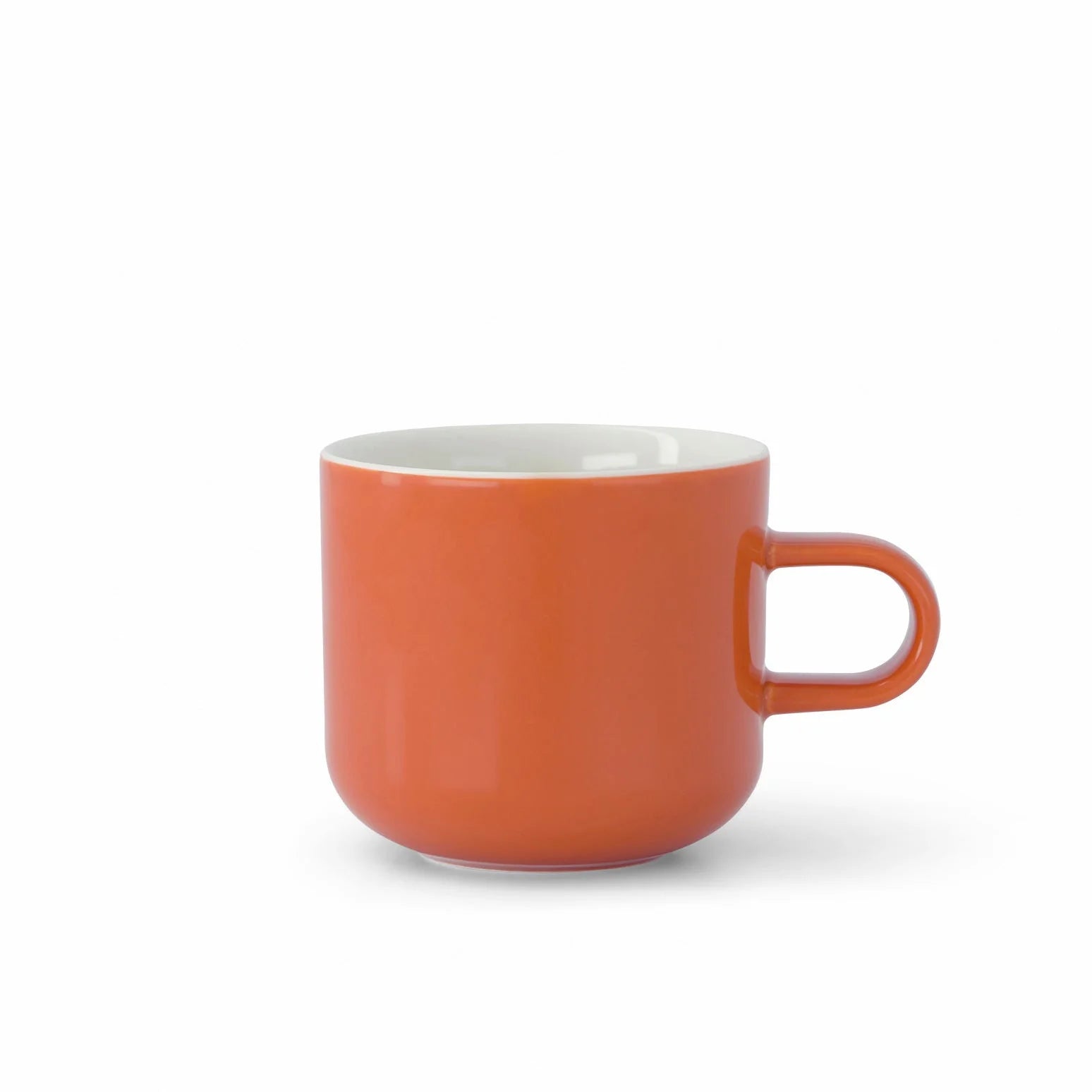 Acme Bobby Mug Clay 300ml — terracotta orange porcelain mug with white interior on a white background, Aunty Tommy's drinkware NZ